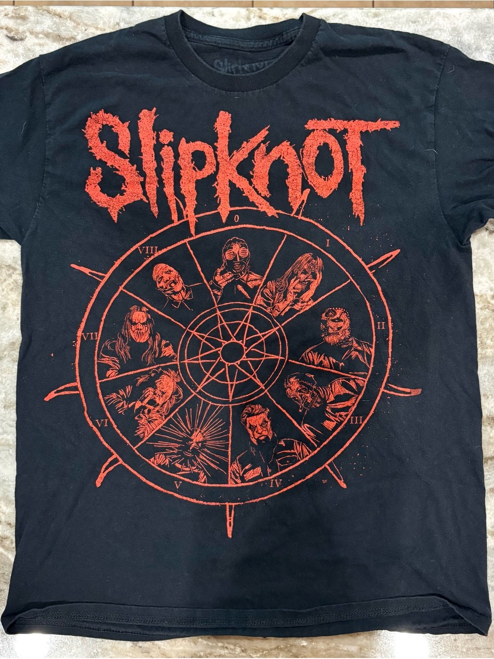 Slipknot Black Short Sleeve Graphic Tee - Red Print